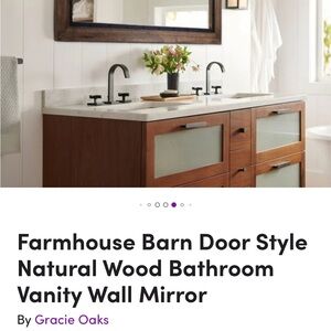 Gracie Oaks Rustic Brown Vanity Mirror